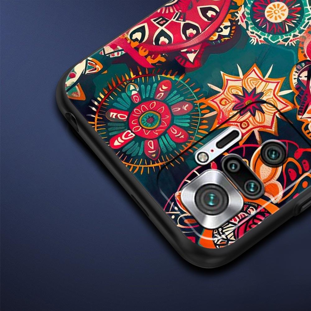 Indian Pattern Mandala Phone Case Cover for Redmi 14C 10C Note 15 14 13 12 10 11 K40 Pro Plus 5G Shockproof Soft TPU Shell Bags