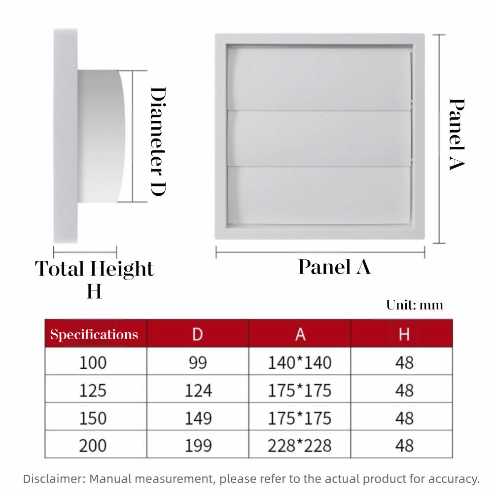 Vent Systems White Vent Cover Grille With Screen One-Directional Dryer Vent Hood Plastic Air Exhaust Grille