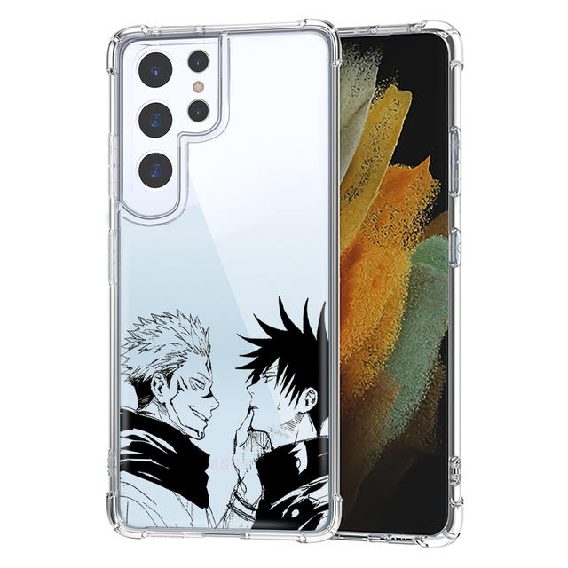 Transparent Phone Case For Samsung S10 S20 Fe S21 S22 S8 S9 Plus S21ultra S22ultra Japan Anime Jujutsu Kaisen Shockproof Cover