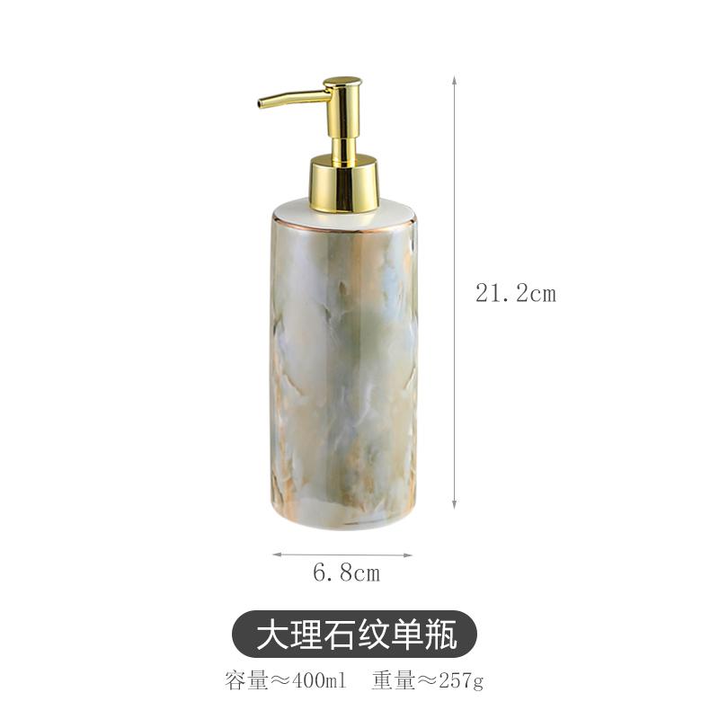 Kreative Vergoldete Keramik-Lotionflasche mit Marmormuster Hotel-Shampoo-Nachfüllflasche Unregelmäßiger Spender Badezimmerzubehör