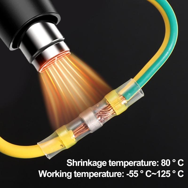 Heat-Shrink Wire Terminals Waterproof Solder Seal Butt Connector Kit with Heat Shrink Tube Electrical Wiring Cable Connectiors