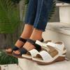 New Platform Wedge Sandals Lightweight Summer Strap Casual Vacation Sandal Increase Height Retro Womens Hollow Design Sandalias