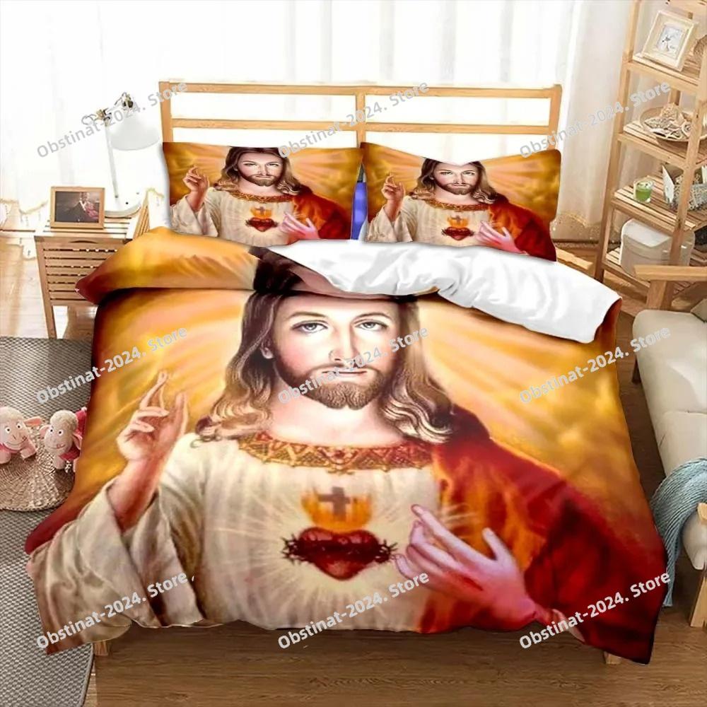 Jesus Virgin Mary Bedding Set Bedroom Twin Bedding Set Comforter Kids Adults Bed Duvet Cover Double King Comforter Home Decor