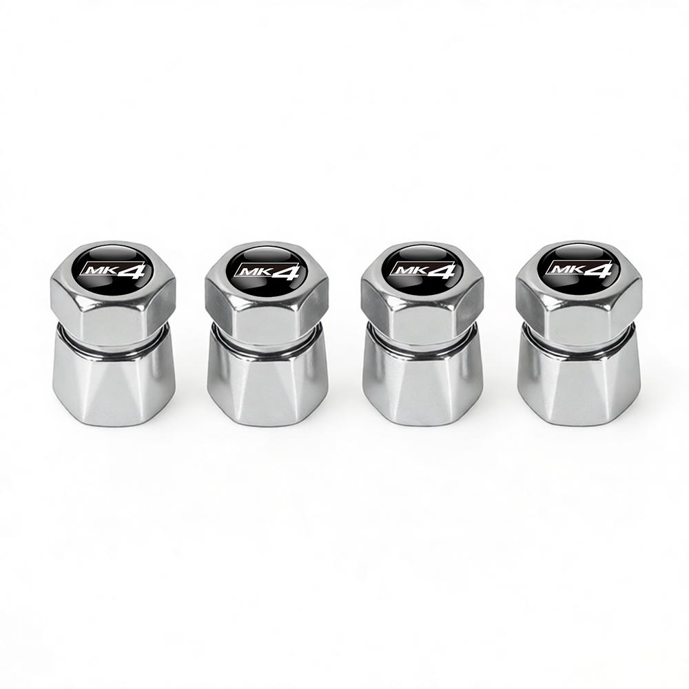 For Volkswagen b44Pcs Aluminum Car Tire Valve Caps Diamond Tyre Valve Airtight Cover Waterproof Dust For VW Jetta Golf EOS GTI Auto Accessories