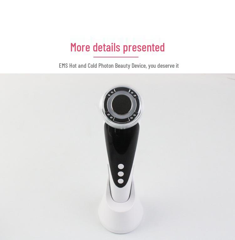 EMS Microcurrent Facial Lifting Massager with Hot & Cold Serum Infusion and Photorejuvenation