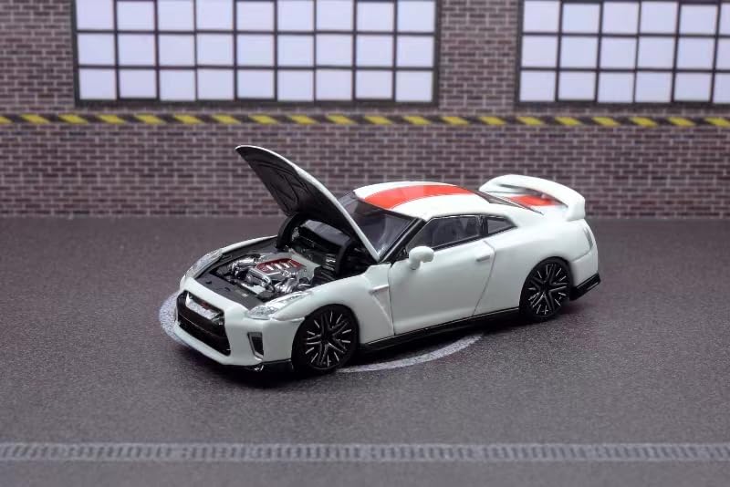MOTORHELIX Nissan 50. výročí Briliantní bílá perleť Hotový produkt 1/64 GT-R (R35)