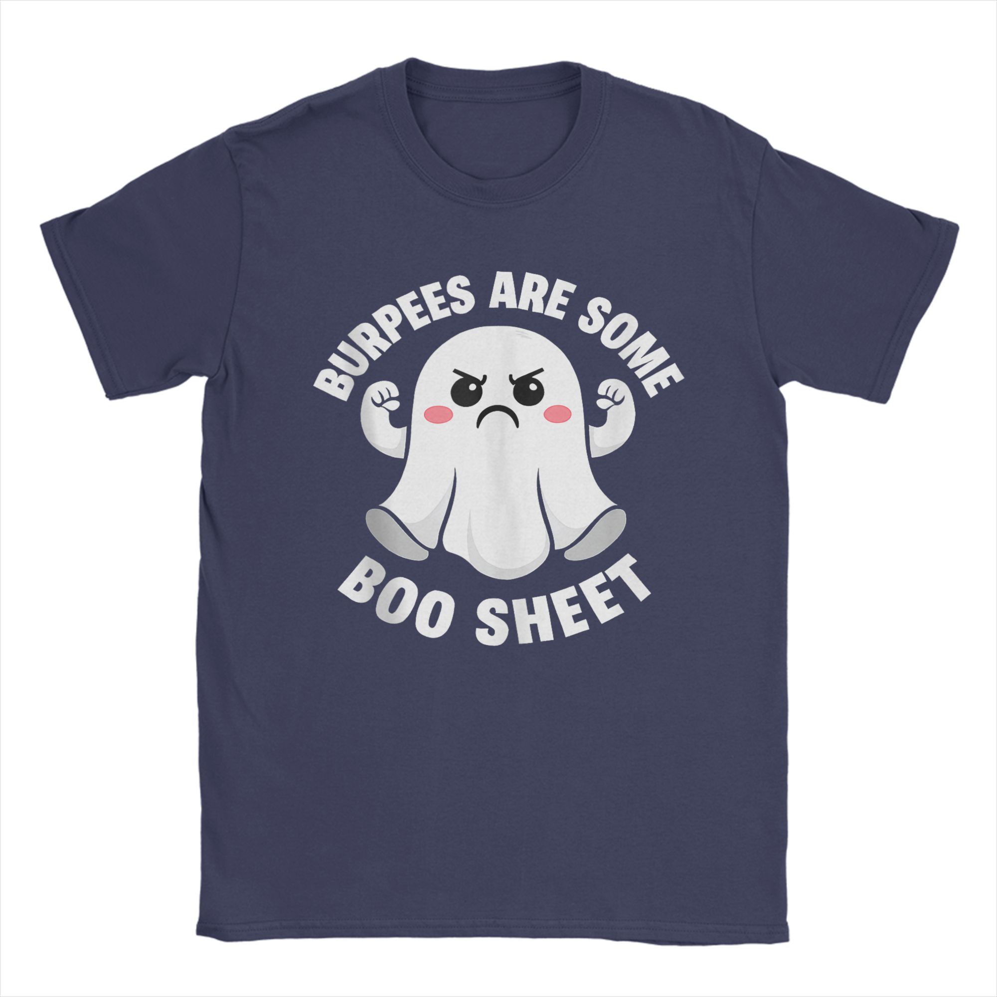 

Harajuku T Shirt Summer Burpees are Some Boo Sheet Spooky Halloween Ghost Fitness Fashion T Shirts Cotton Tee Shirt for Men Y2K 4XL
