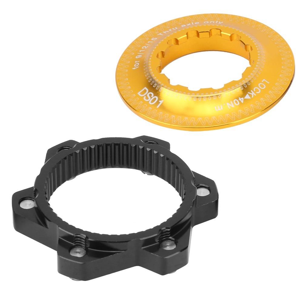 

1 set Easy to install Disc Brake Rotor Conversion Aluminum Alloy Center-Lock Hubs Cycling Accessory золотий