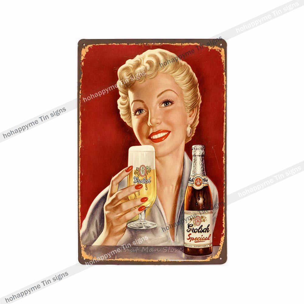 Home Decor Vintage Metal Poster Alcohol Brewing Beer Plates Decorative Bar Pub Club Wall Tin Painting Retro Plaque 20x30cm