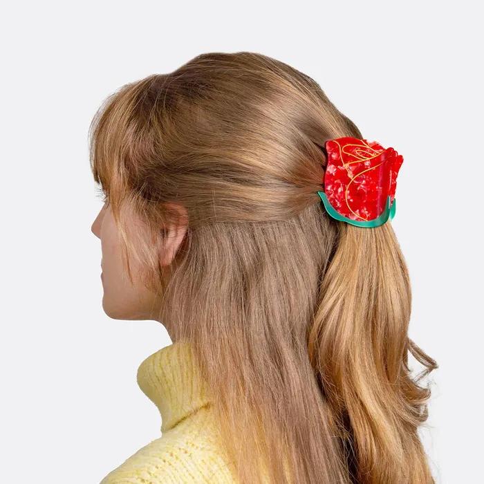 It My Socks Rose Hair Claw Clip