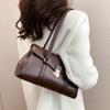 England Style Retro Shoulder Bags High-Grade Sense Underarm Tote Bag Vintage Red Ladies Commuter Bag PU Leather Handbag Purse