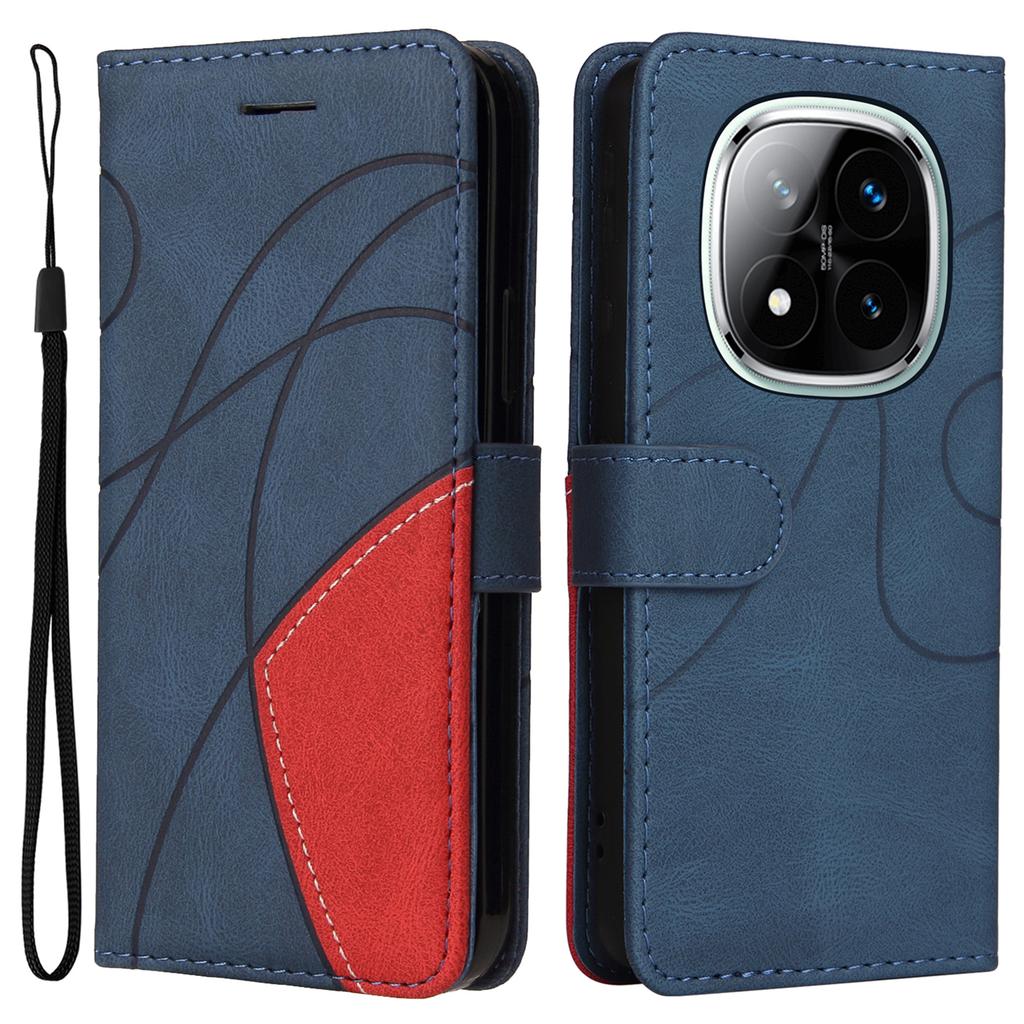 Für Xiaomi Redmi Note 14 Pro+ 5G/Note 14 Pro 5G/Poco X7 5G Lederhülle Brieftasche Ständer Farbspaltung Handyhülle