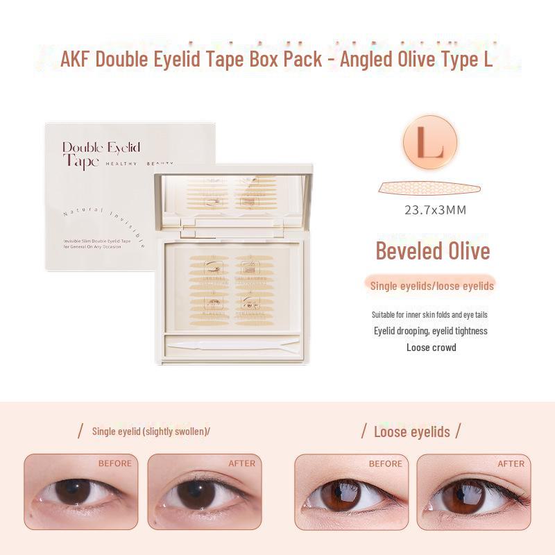 

AKF Invisible Double Eyelid Stickers for Women - Natural, Traceless, Swollen Eyelid Solution with Mirror in a Tin Box Refill Pack