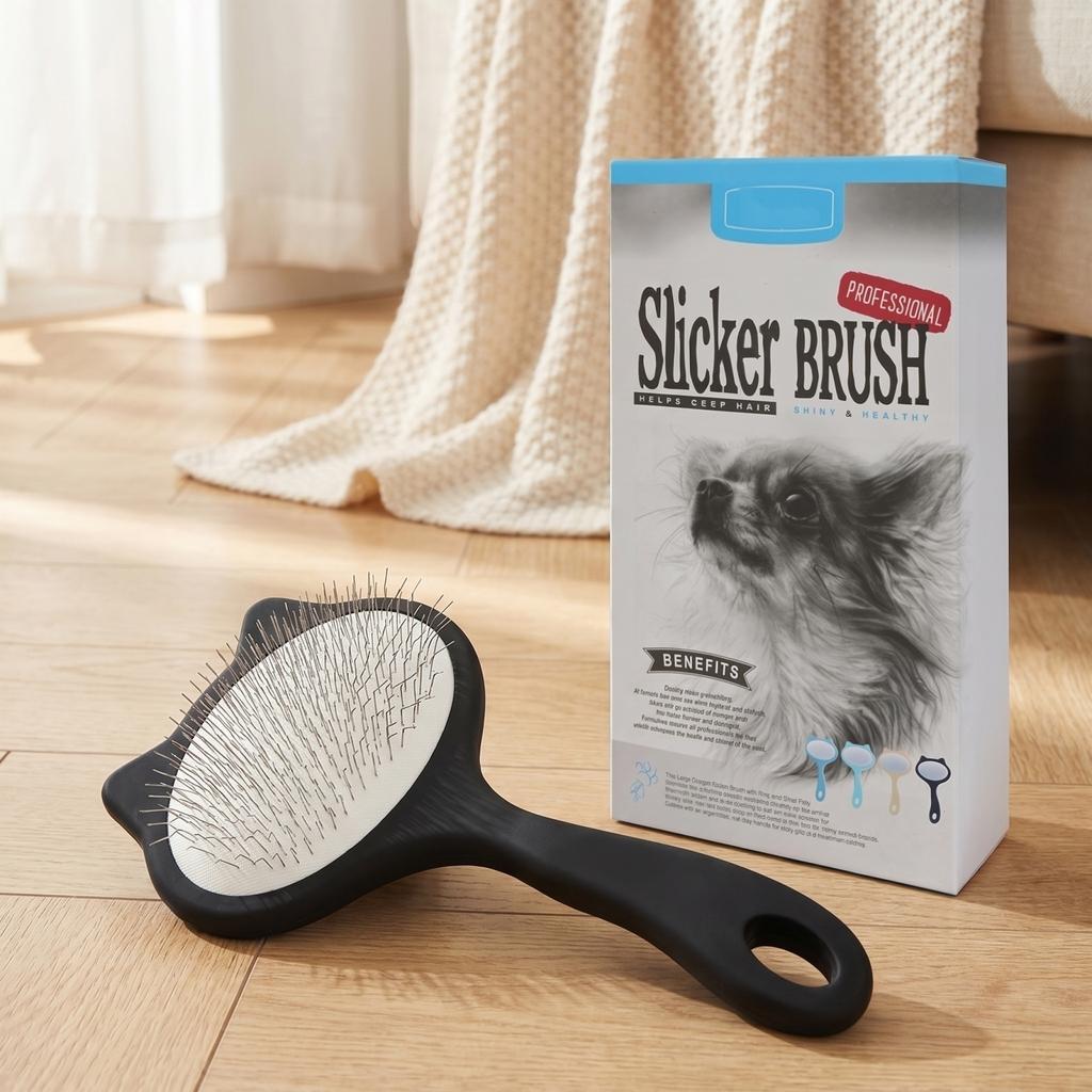 Pet Grooming Brush Shedding Comb for Dogs and Cats Double-Sided Hair Removal Tool with Comfortable Handle Suitable for All Fur Types