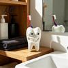 Novelty Bathroom Decor 3D Printed Smiling Tooth Toothbrush Holder Funny Dental Desk Figurine Counter Organizer Creative Shaped Storage Stand