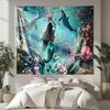 1Pc Beautiful Ocean Dolphin Biological Printing Tapestry Living Room Background Wall Art Decoration Multi Size Space Pendant