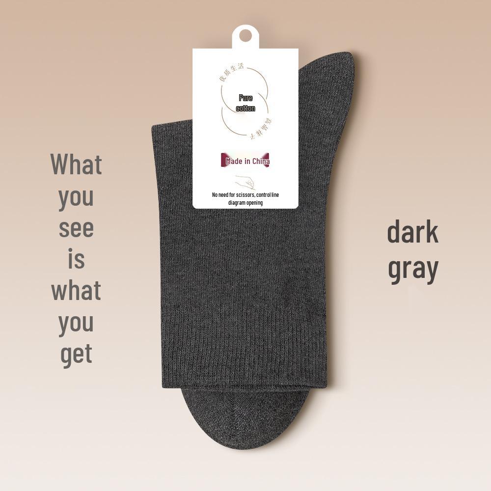 Damskie skarpety bawełniane do połowy łydki 2025 - Odprowadzające pot, oddychające, antybakteryjne i ciepłe na jesień/zimę.