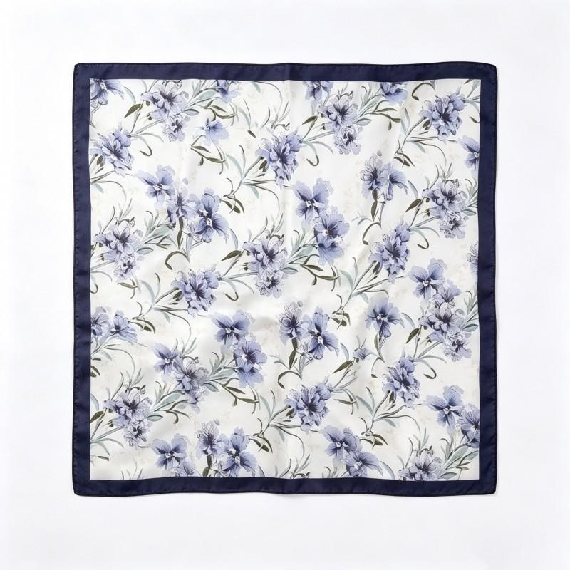 70x70cm Nylon Square Scarf Women Vintage Print Lightweight Accessory Office Casual Hair Styling