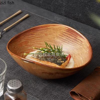 Kiln Changes Retro Ceramic Bowl Dessert Bowl Oat Bowl Salad Bowls Snack Bowls Restaurant Molecular Cuisine Creative Tableware