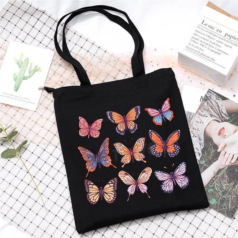 Insect Printed Casual Shoulder Bag Daily Versatile Large Capacity Canvas Bag 2025 New