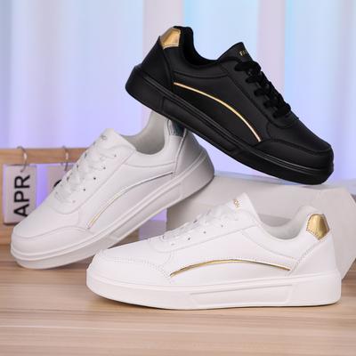 Schuhe Herren Trend Low Top Leder Herrenschuhe Casual Übergröße Herren Vielseitige Mode Sport Kleine Weiße Schuhe Board Schuhe Paar