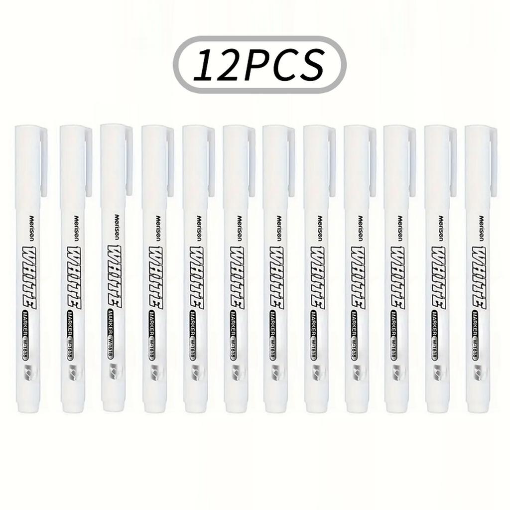 3/6pcs Waterproof White Marker Pen for Tire Painting, Fabric, Wood, and Leather - Permanent Alcohol Paint Graffiti Pen with Oily