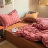 Exported To Korea, Nordic Simple Striped Washed Cotton, Student Soft Quilt Cover, Bed Sheet Dormitory