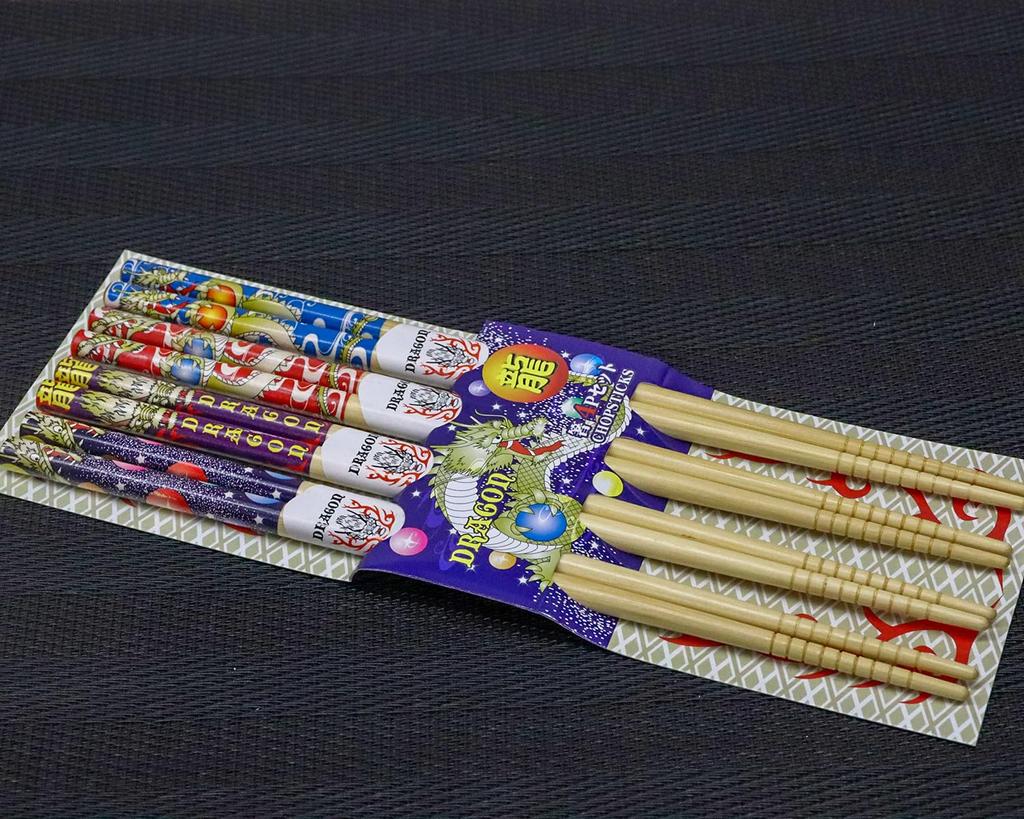 Castle Enterprise Bamboo Set of 4 x 10 Japanese Souvenir Chopsticks, (Dragon) Sets,