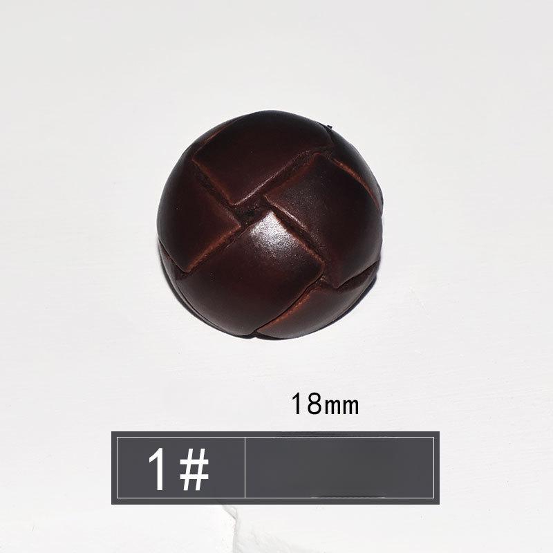 

Кожаные пуговицы, черные пуговицы, круглые пуговицы для мужских и женских пальто, кофейные кожаные пуговицы, кожаные пуговицы первого слоя, пуговицы для тренча Leather Buckle 1 #Brown Red 28L = 18MM