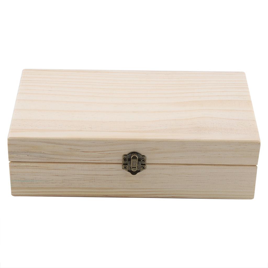 Wooden Storage Box Organizer for Essential Oil  Aromatherapy Container Jewelry Treasure