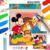 Fireplace Mickey Donald Digital Oil Painting Hand Painting Home Decoration Painting