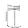 304 Stainless Steel Cocktail Jigger with Handle Double Headed Japanese Measuring Cup Anti-Spill Rust-proof Bar Measure Tools