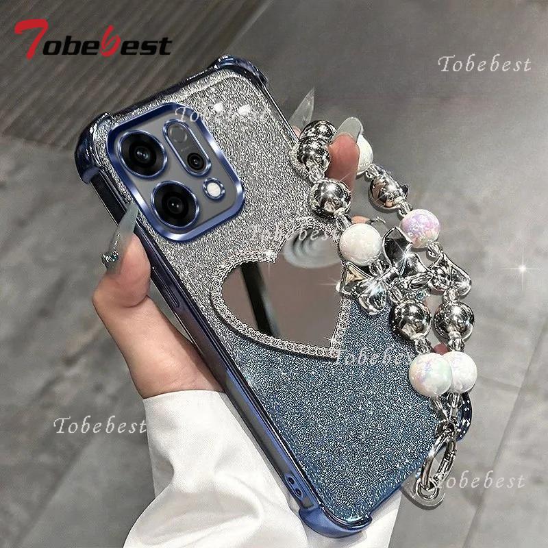 Třpytivé pokovení Láska Zrcadlový Náramek Pouzdro pro Xiaomi 16 15 14 Ultra 15S 14T 13 12 11 Lite Pro Nárazuvzdorný Silikonový Kryt