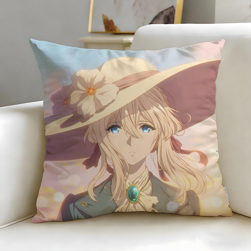 

Классический аниме-чехол для подушки Violet Evergarden Мягкий Легко стирающийся Наволочка Универсальный для Дивана Кровати Путешествий и Офиса 30X30cm