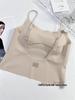 Women's Ice Silk Seamless Camisole Bra with Chest Pad and Back Support