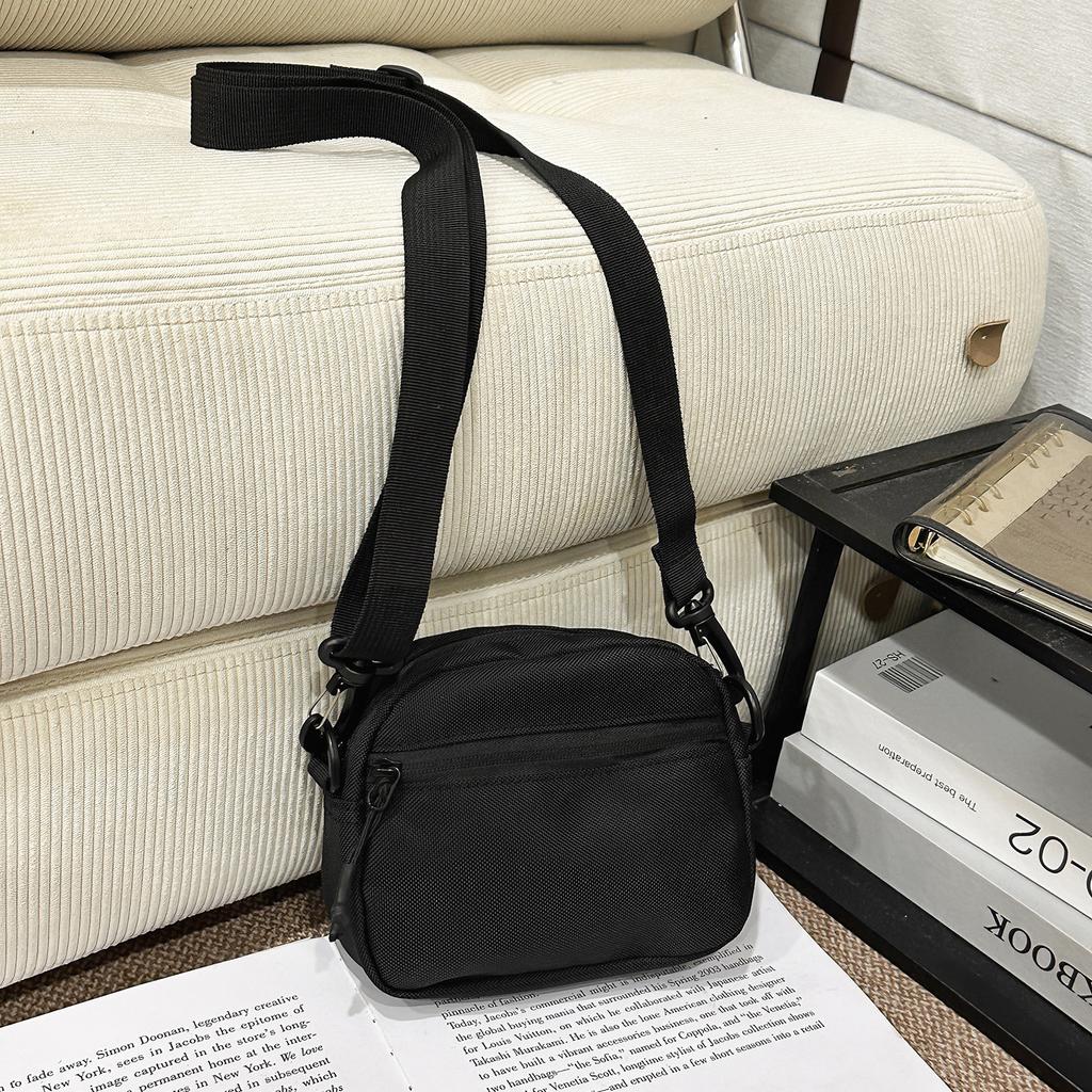 Crossbody Bag Men's Black Casual Mobile Phone Bag Shoulder Bag Women's Simple Small Satchel Trendy Brand Men's Backpack