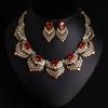 SLBRIDAL Sparkling Colorful Crystal Cubic Zircon Bridal Jewelry Set Wedding CZ Necklace Earring Women Banquet Dress Jewelry