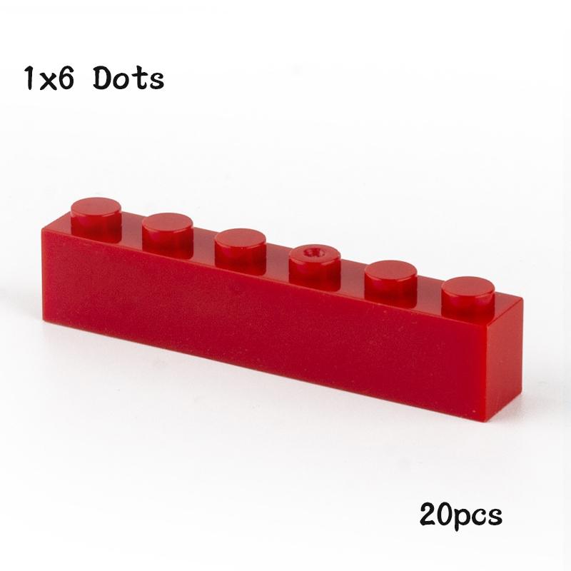 20 Pezzi Pezzi MOC 3009 Mattone 1 x 6 Compatibile Fai da Te Assemblaggio Blocchi da Costruzione Particelle Giocattolo Puzzle Cervello Bambino Regalo di Compleanno