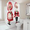 Tu Santa Claus Shower Curtain Christmas Holiday Festive Bathroom Decor Waterproof Backdrop Xmas Home Decoration Pattern Art
