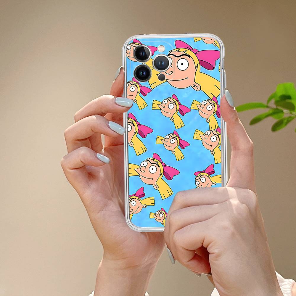 Hey A_Arnolds Cartoon For IPhone 11 12 13 14 15 16 17 Pro Max Plus 13 Mini Silicone Soft Transparent Back
