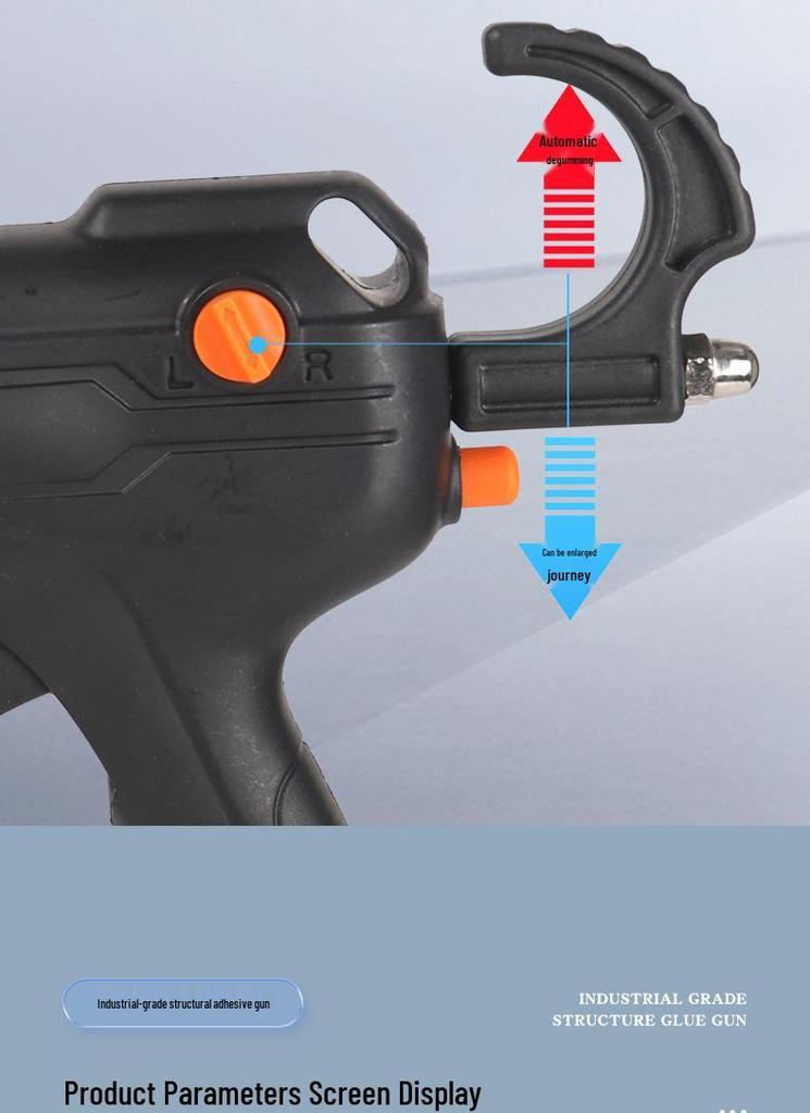 9/15 Inch Industrial Stainless Steel Dual-Use Rotating Glass Soft Sealant Gun