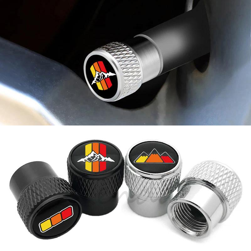 tkjzm7 Car Wheel Tire Valve Stem Caps 3 Tri Colors Emblem Logo For Toyota TRD Tacoma Tundra 4Runner Highlander RAV4 Tyre Accessories