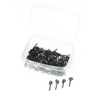 100pcs 14mm Boilies Bait Screws with Oval Link Loops Swivel Carp Fishing Terminal Rig Pop Ups Tackle