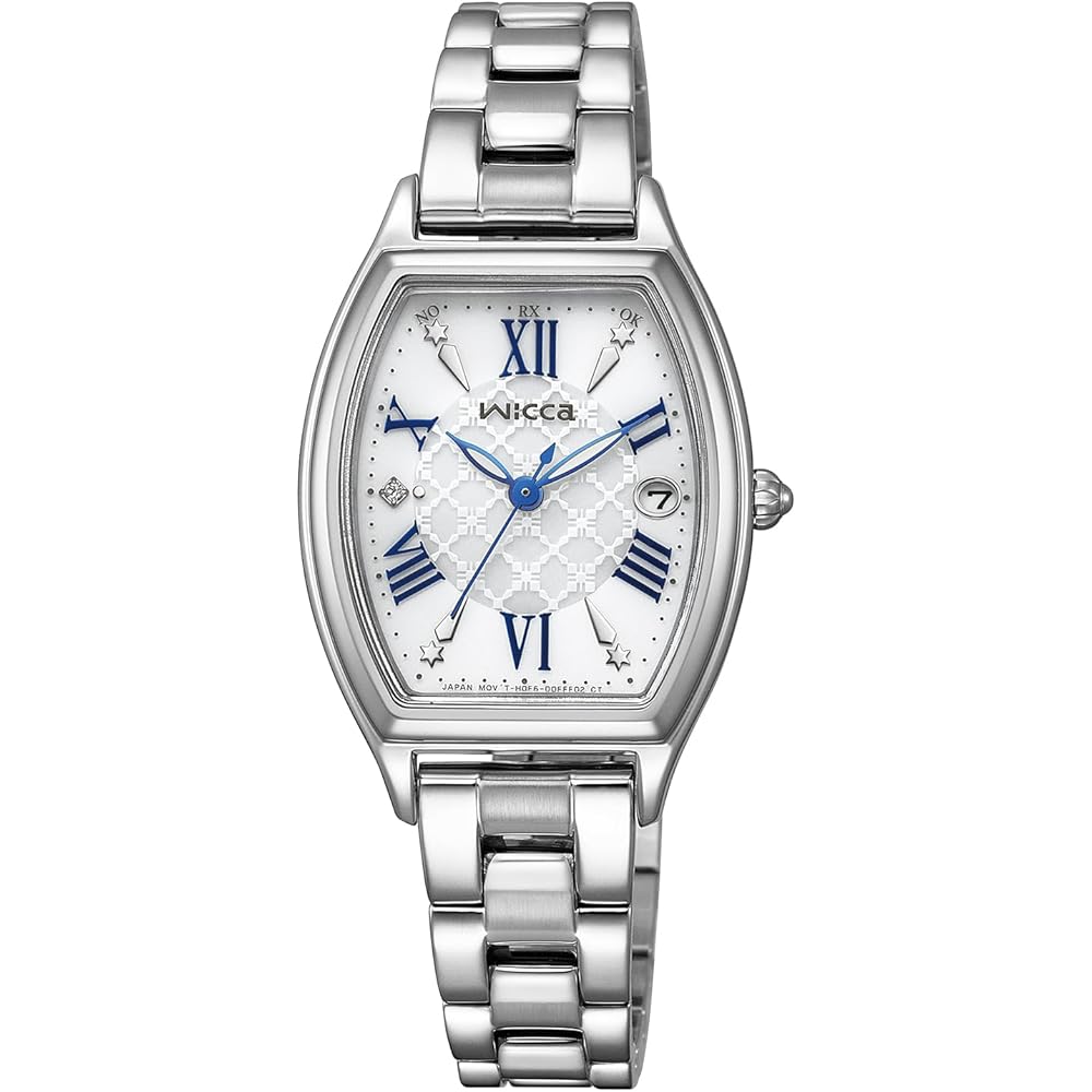 Citizen Wicca Solar Radio Wave Waterproof Watch Silver White Analog Women s Business Simple Gift 38mm