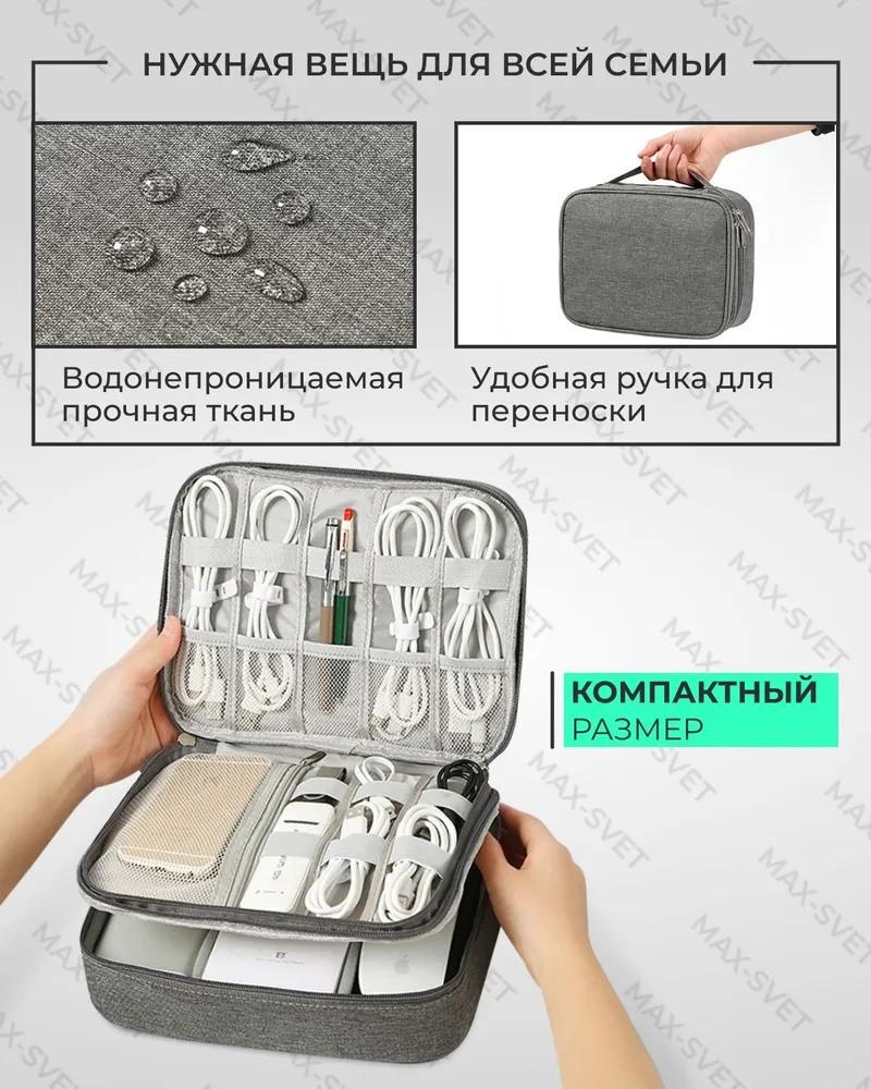 Datenkabel Aufbewahrungstasche Mobile Powerbank Ladekabel Reise Tragbar Digitale Zubehör Aufbewahrungstasche Doppellagig