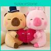 Plush Toy Capybara With Magnetic Companion Ultra Soft Stuffed For Room Decor