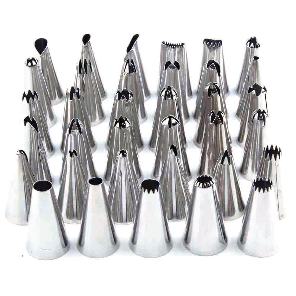 Icing Stainless Nozzles Piping 36pcs Steel Cream Tips Fondant Dessert Decorators Baking Tool