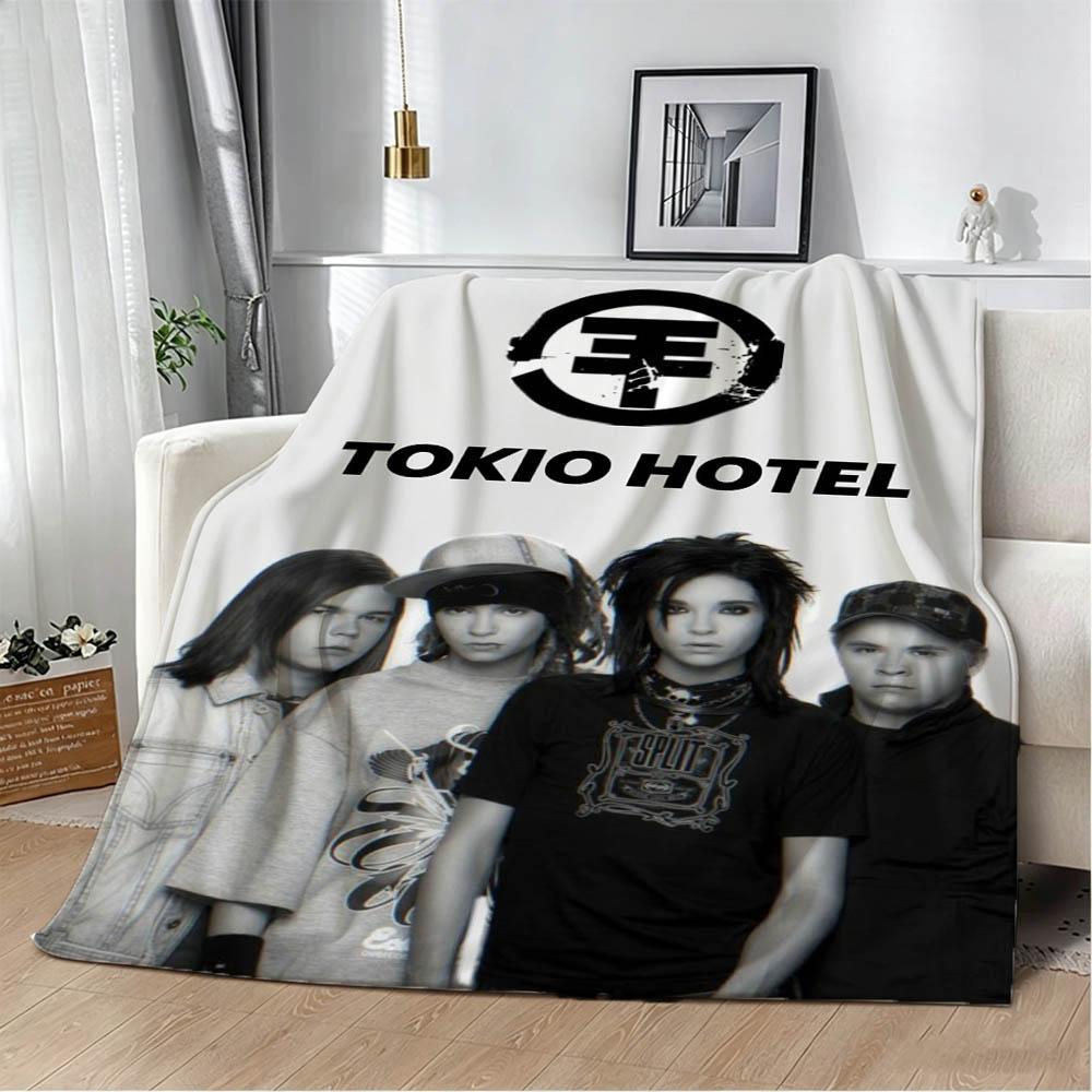 3D T-Tokio oF Band H-Hotel Music Singer Flannel Blanket Soft Throw Blanket Art For Home Decor Bedroom Bed Sofa Picnic Fans Gifts