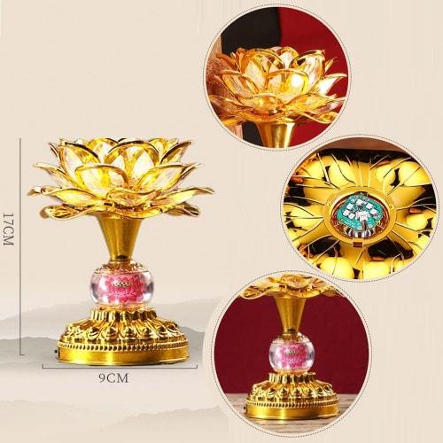 Lotus Lantern, Lotus Flower, Buddhist Altar, Shinto Lantern, Lotus Flower, Glowing Lotus, Buddhist Flower, Set of 2, USB, Lotus Flower, Interior Light