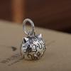 Golden Deer King S925 Silver Retro Hip Hop Unisex Kitten Necklace Pendant